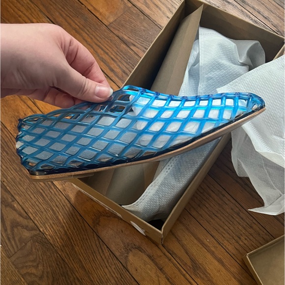 Blue jelly mesh flats - Picture 4 of 5